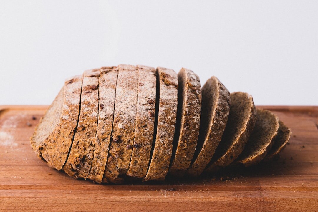 sliced bread on board