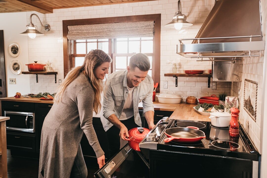 family cooking together