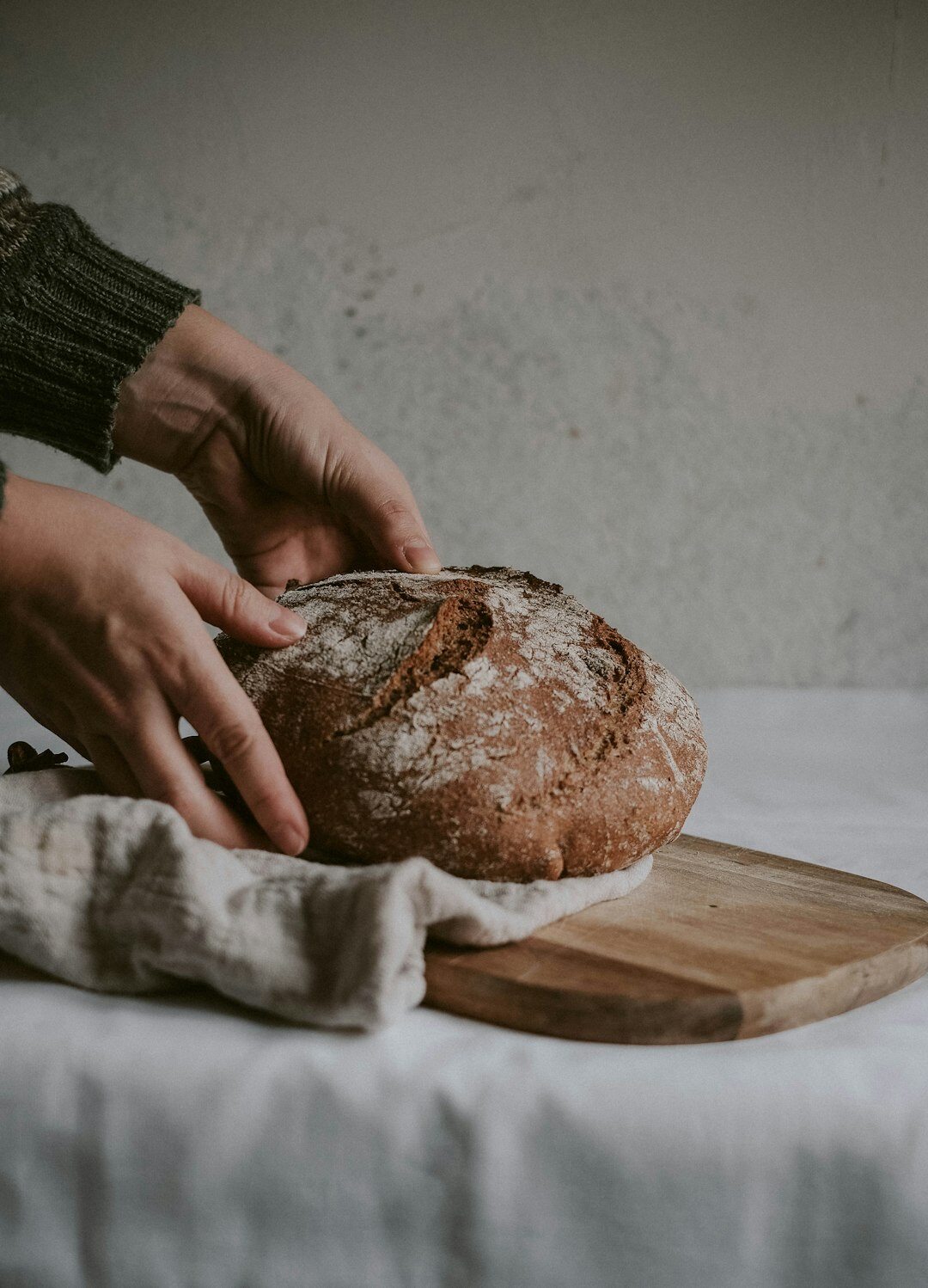 fresh baked bread loaf